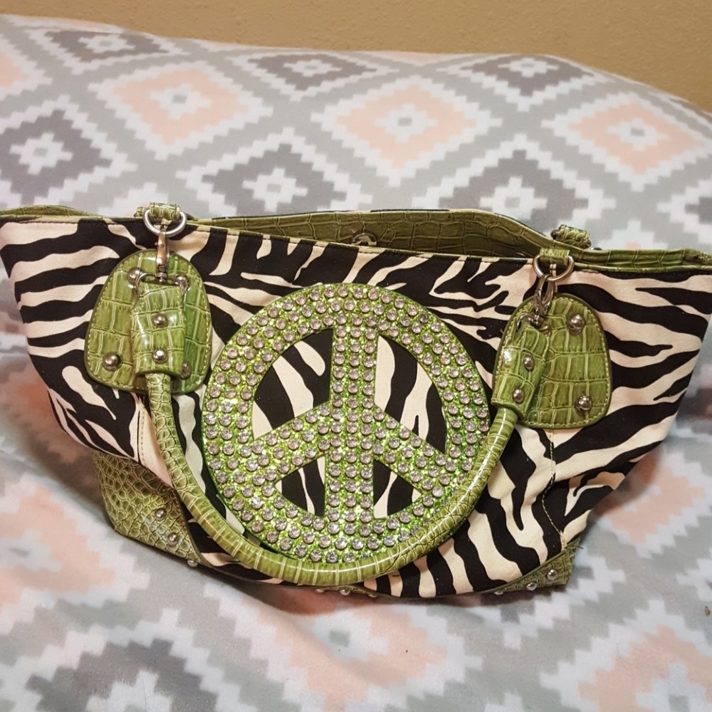 ZEBRA & GREEN PEACE PURSE
